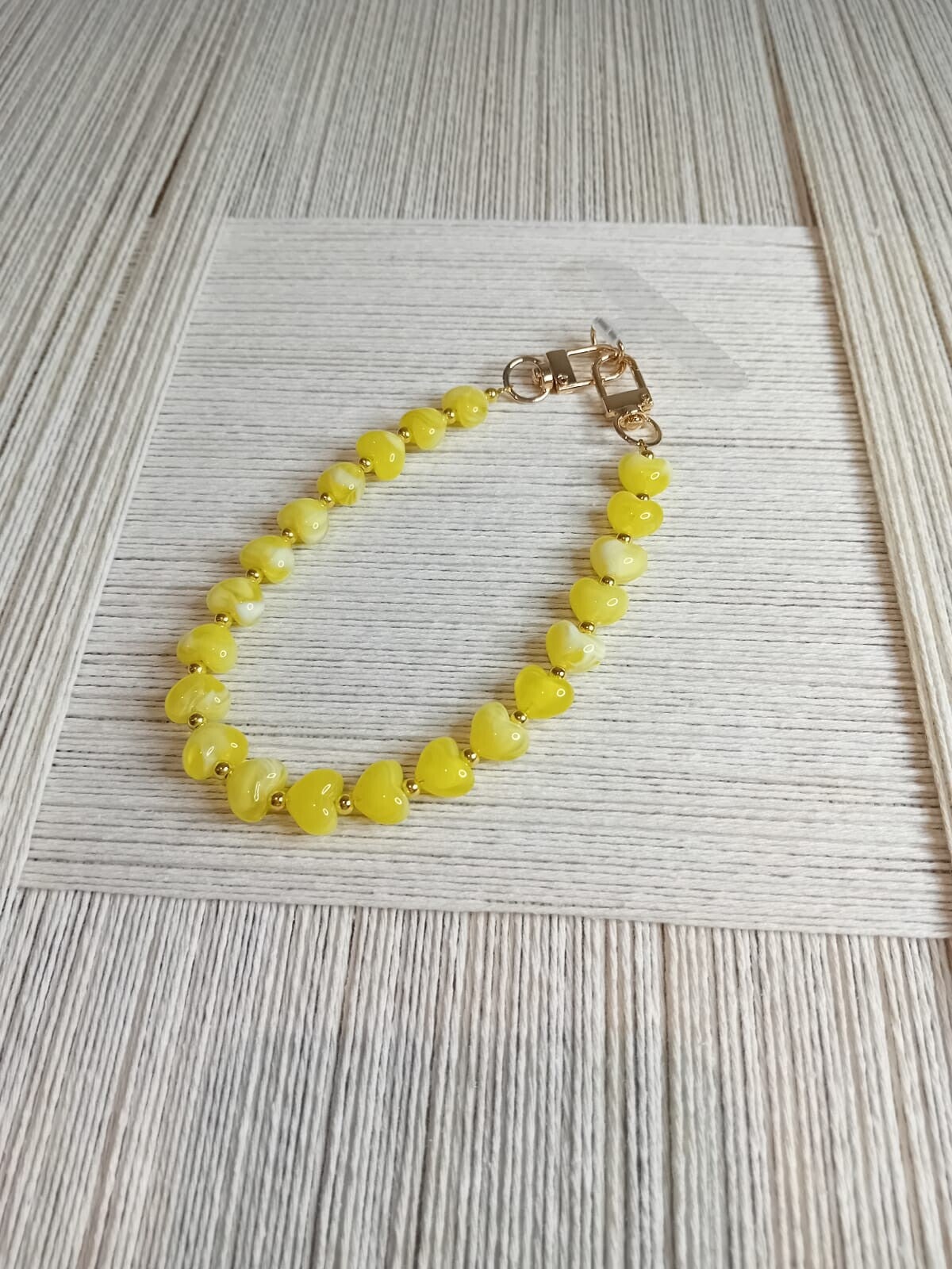 telefoonkoord hartje geel