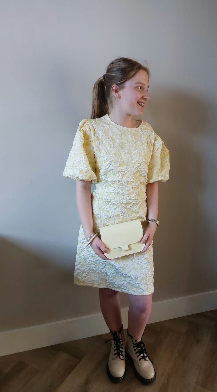 Jurk Lili bloem - Geel