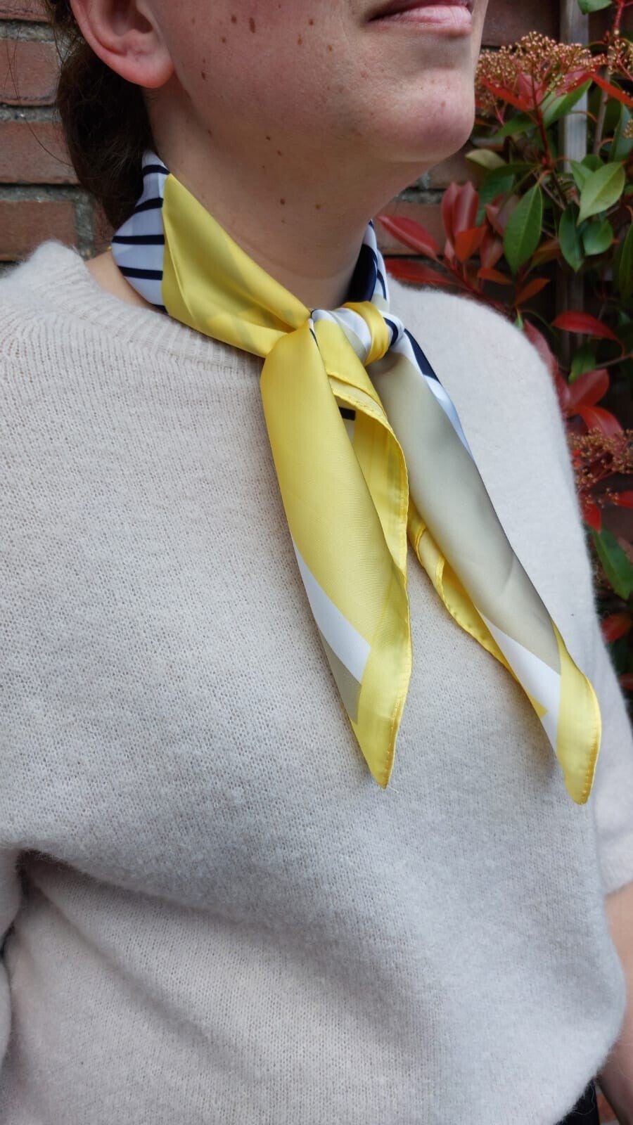 sjaaltje geel blauw