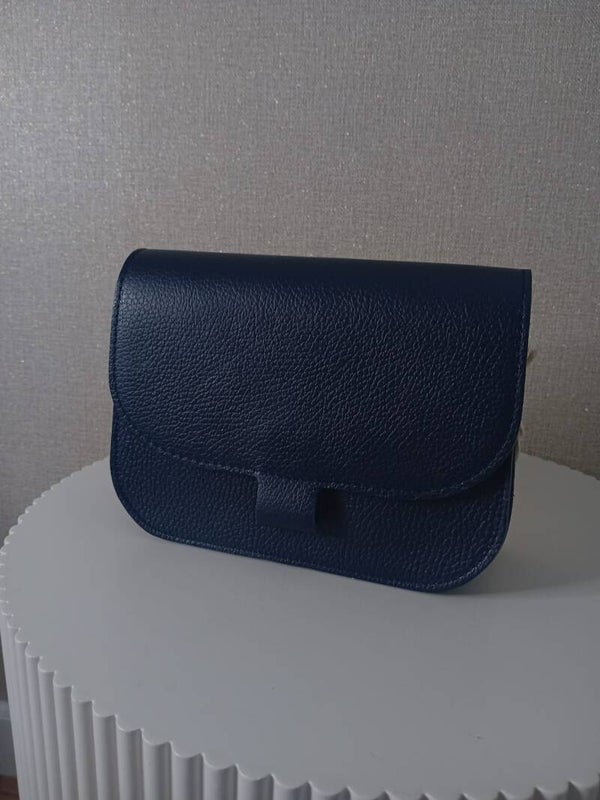 Tasje leer - blauw