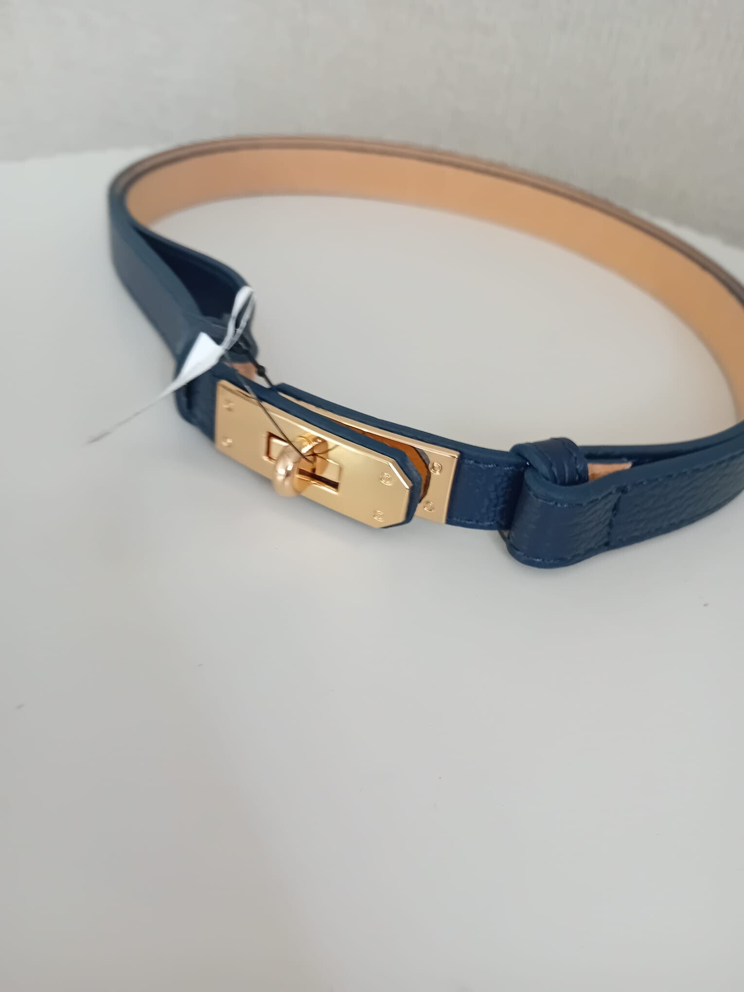 Riem - Donker blauw leer