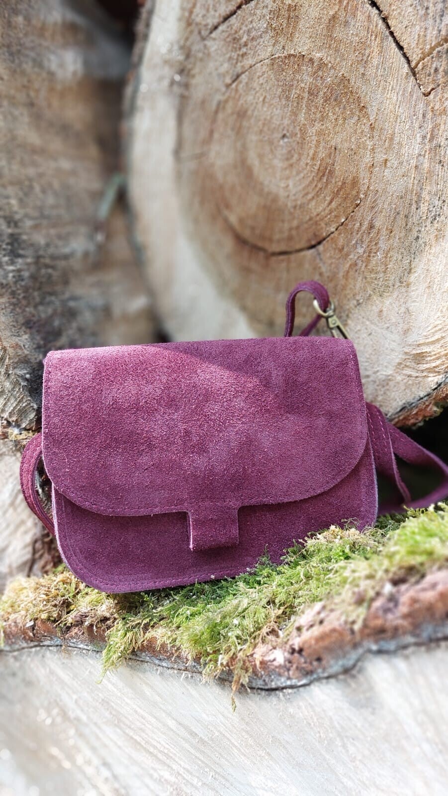 Tasje Suede Bordaux