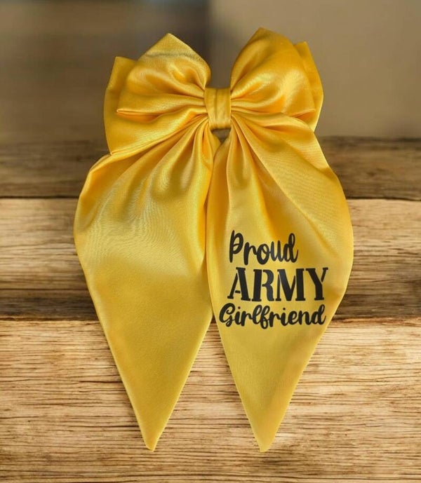 Yellow Ribbon Long Tail Hair Bow: Coquette Style
