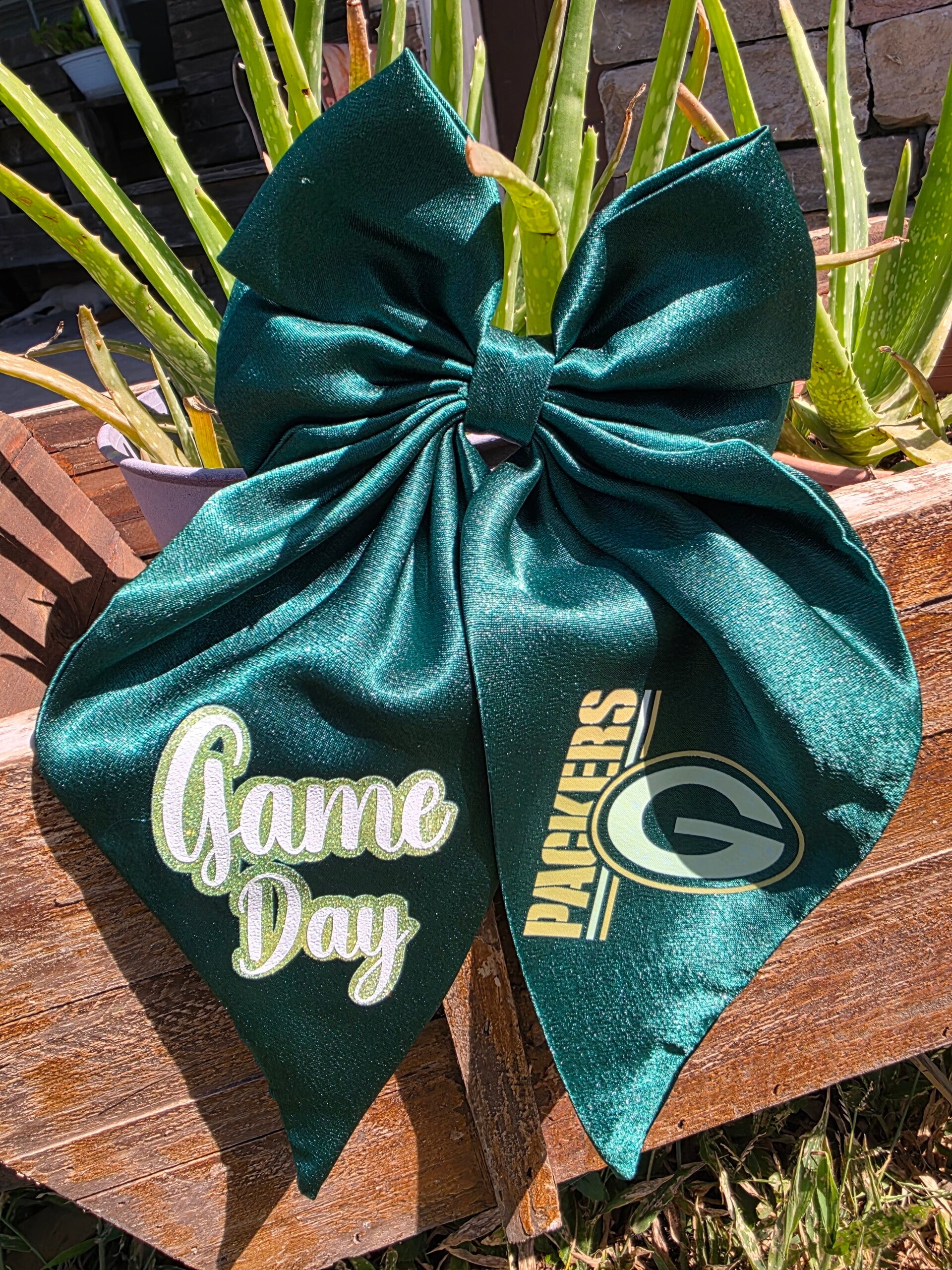 Greenway Hairbow, Football Bow,  Packers Bow