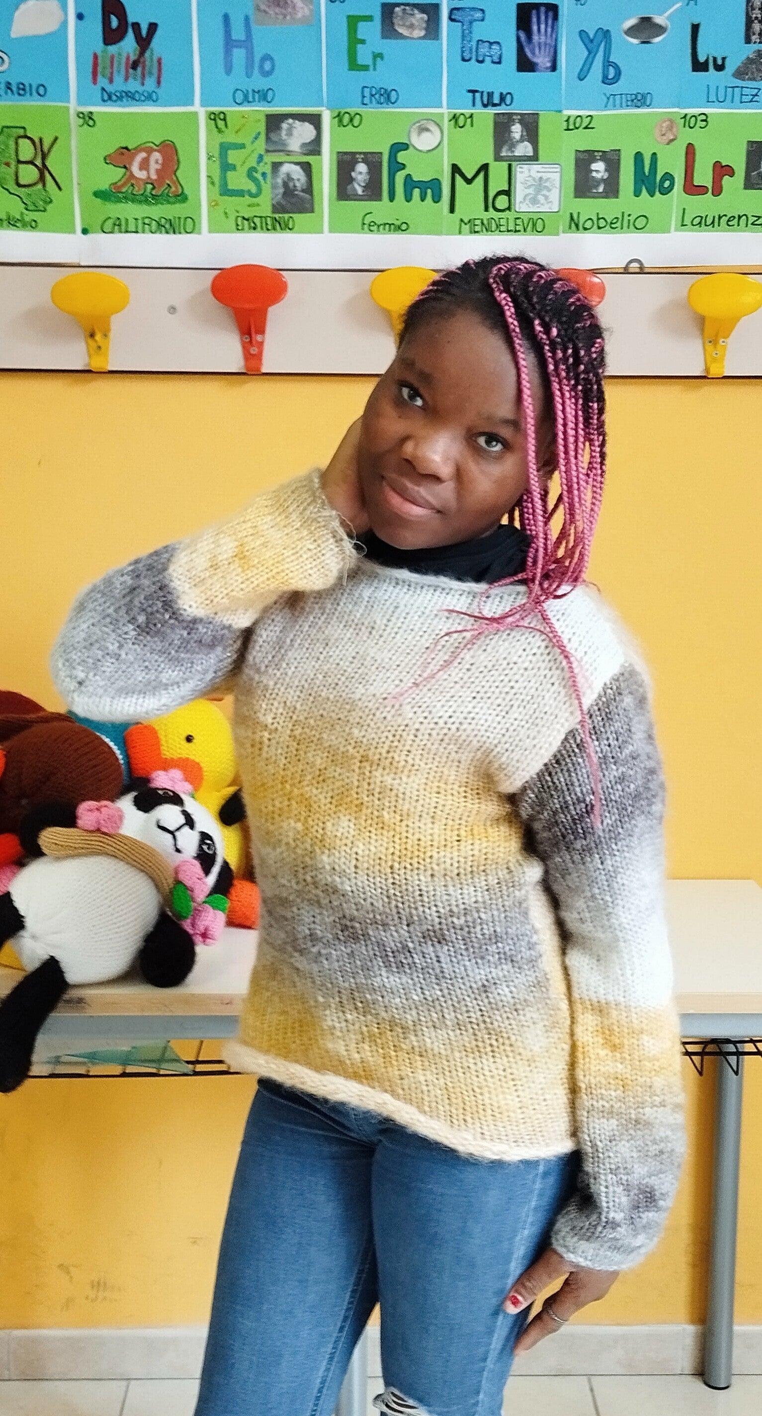 Maglione sfumato sole ghiaccio