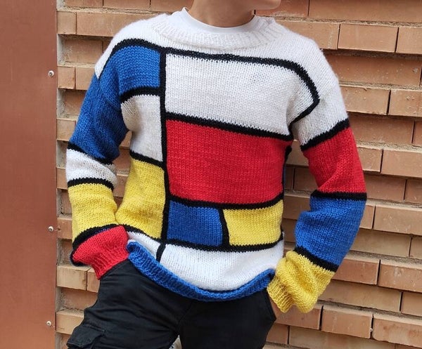 Maglione Mondrian style Uomo