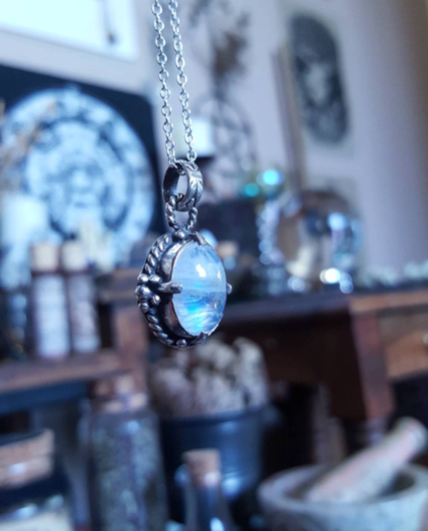 Moonstone & sterling silver Artemisia pendant.