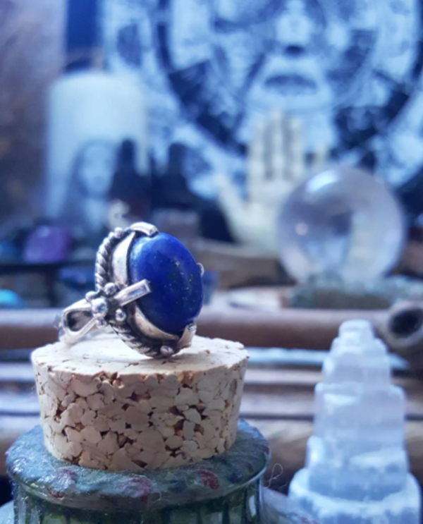 Lapis Lazuli & sterling silver Artemisia ring.