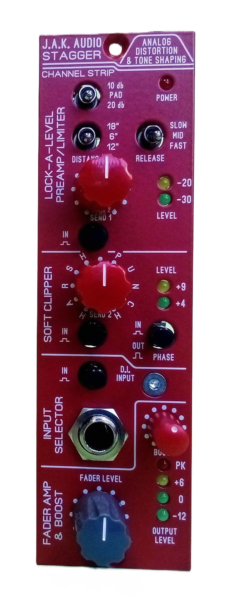 J.A.K. AUDIO STAGGER 500 series Analog Distortion Channel Strip