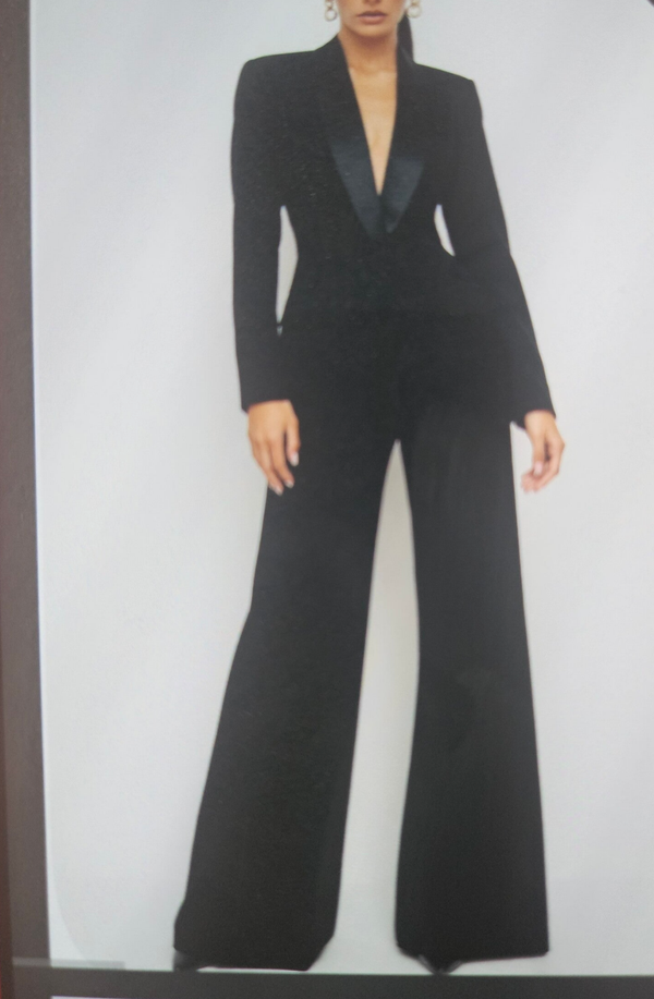 Ensemble Tailleur satiné large