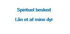 Spirituel besked til dig
