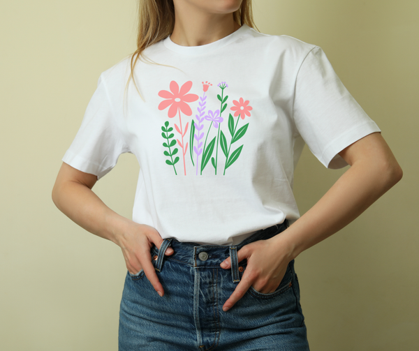 Motif Floral pour T-shirt fête des mères - Fichier SVG ( Cricut compatible )