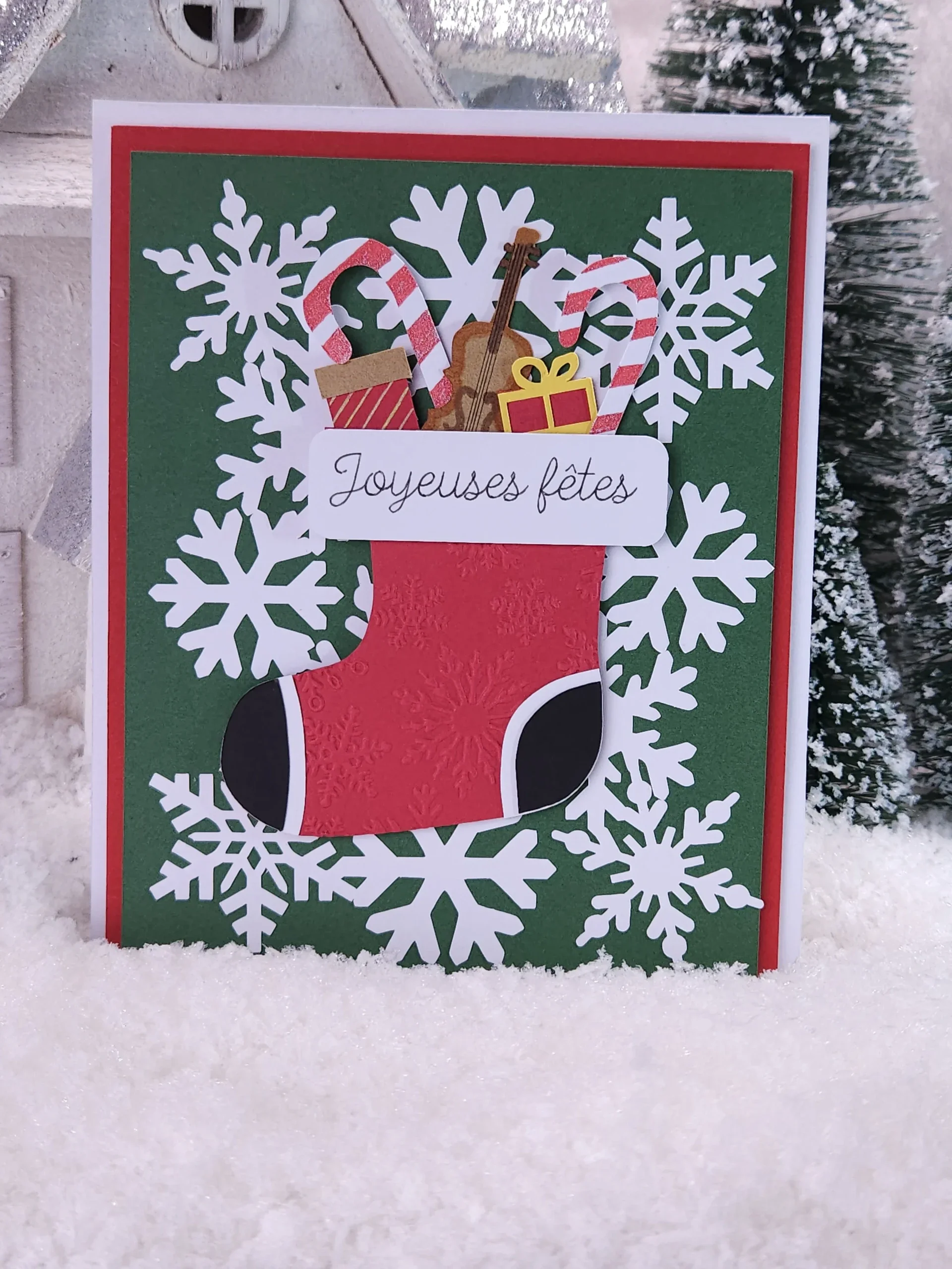 Carte Chaussette de Noël