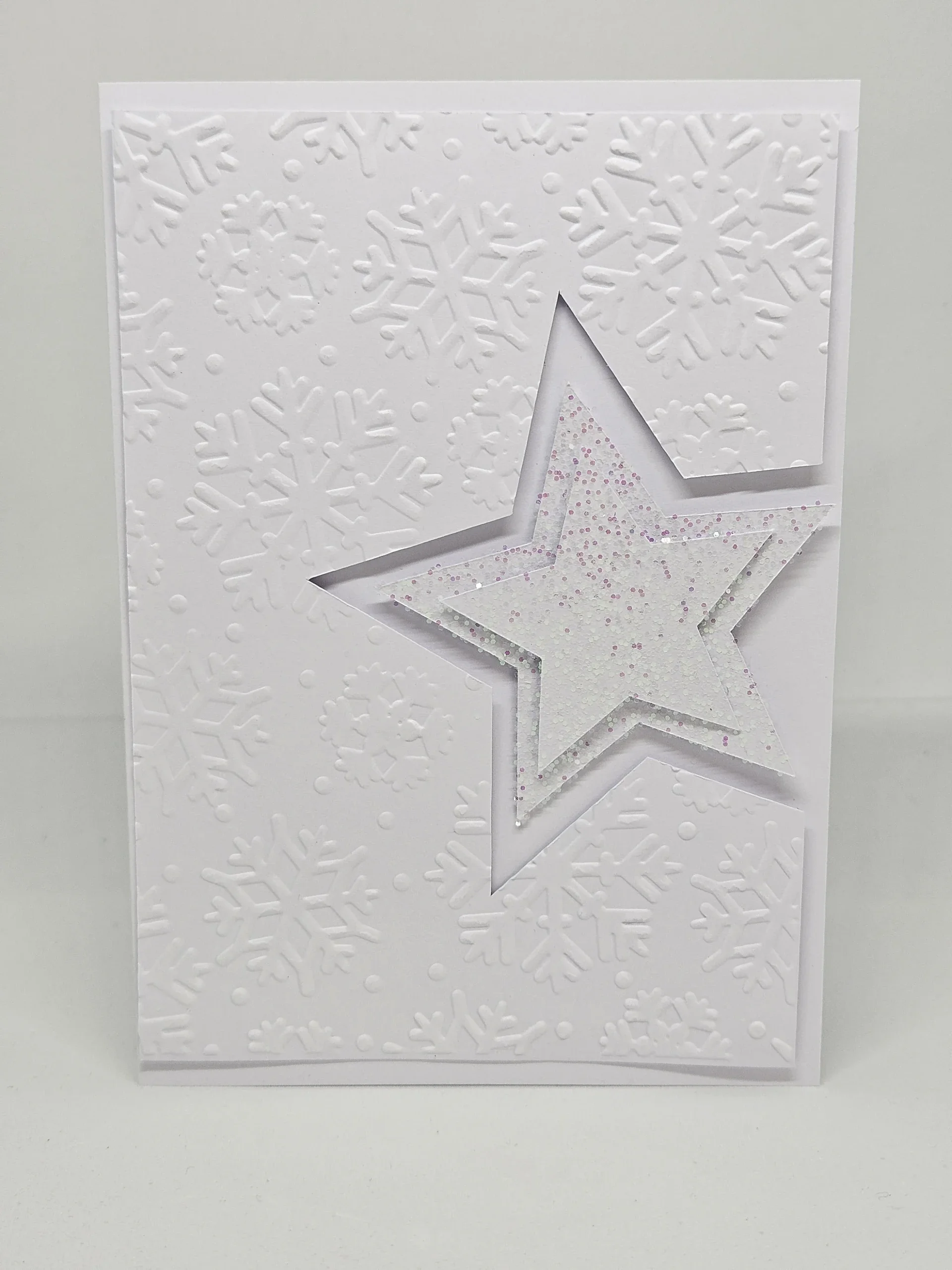 Carte à l'étoile pailletée