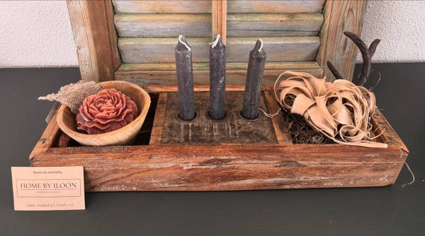 Dienblad met kaarsenhouders