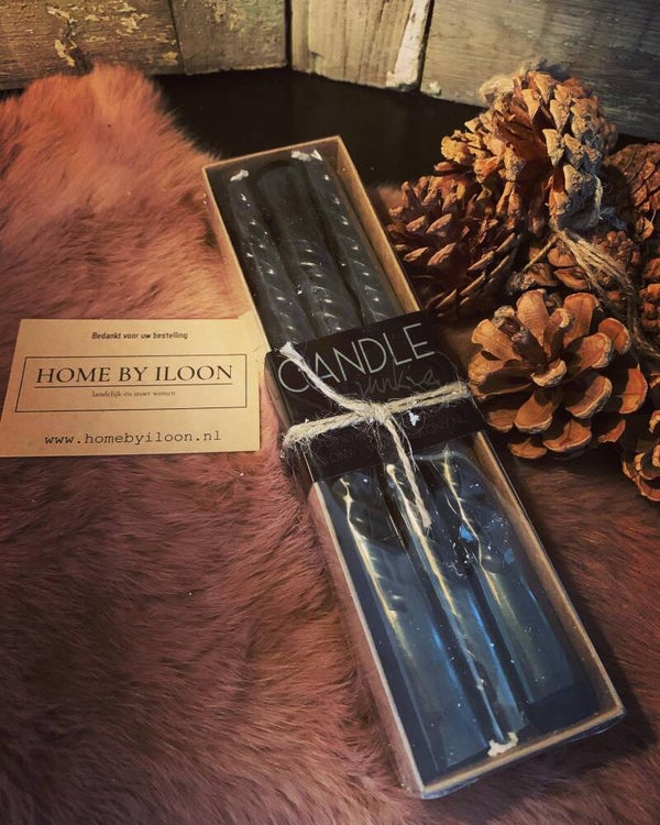 Spiraalkaarsen zwart