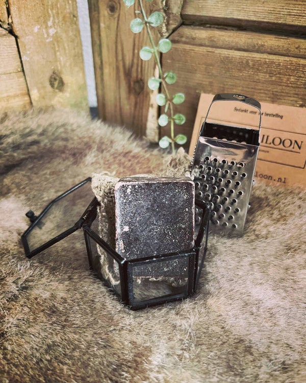 Doosje amberblokje glas