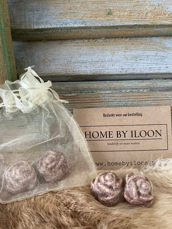 Amberblokjes Roos mini