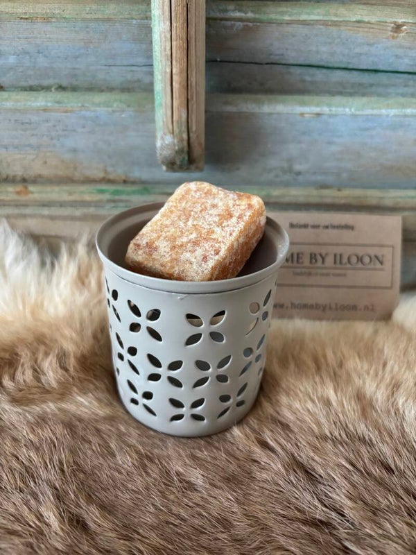 Geurbrander taupe metaal