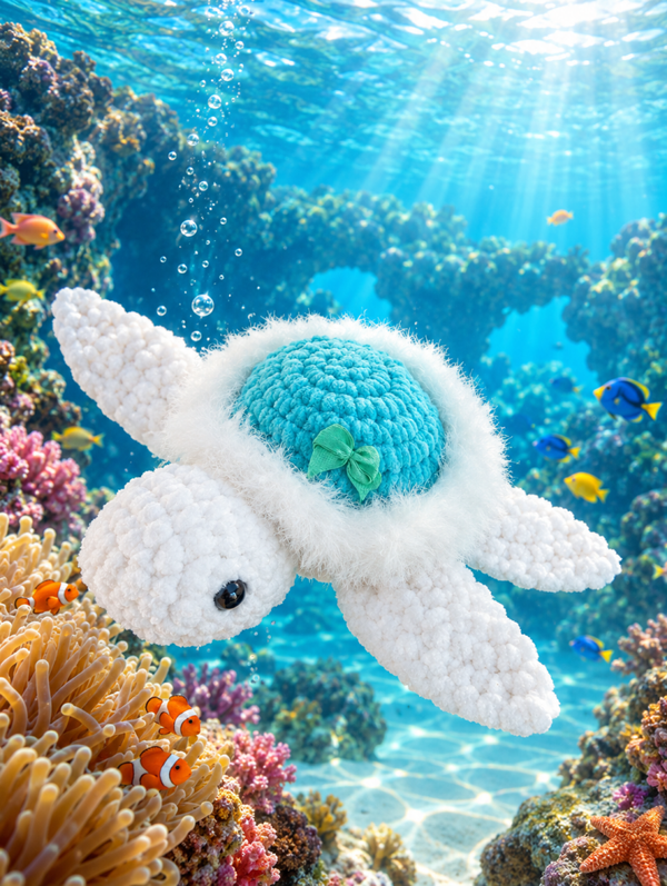 Tortue laine chenille