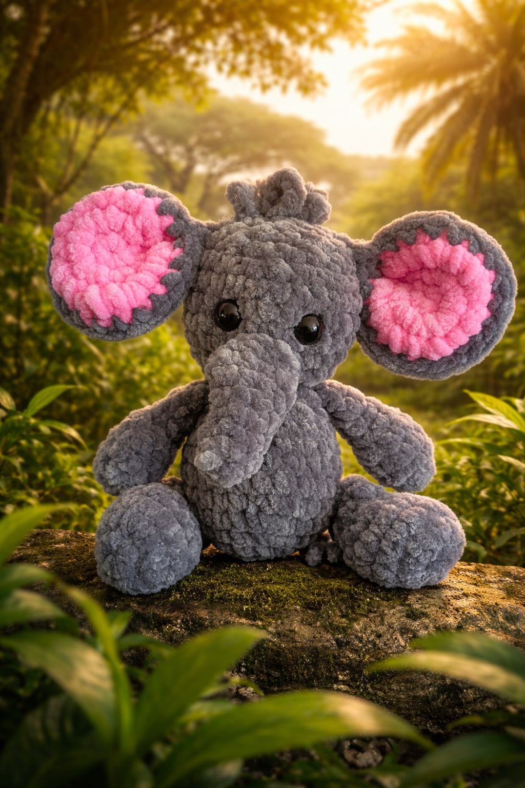 Éléphant laine chenille