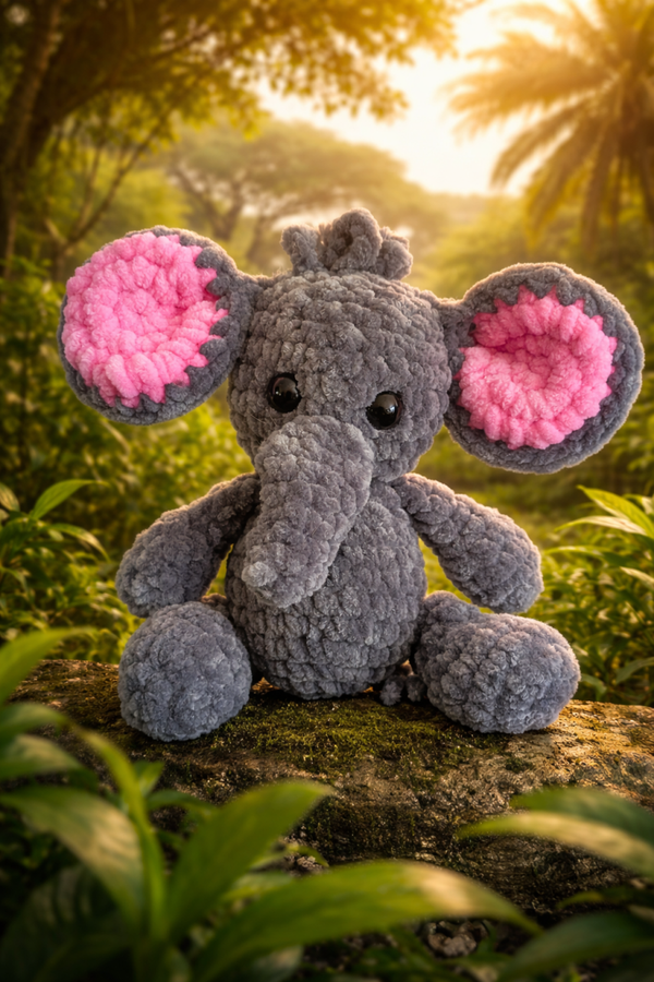 Éléphant laine chenille