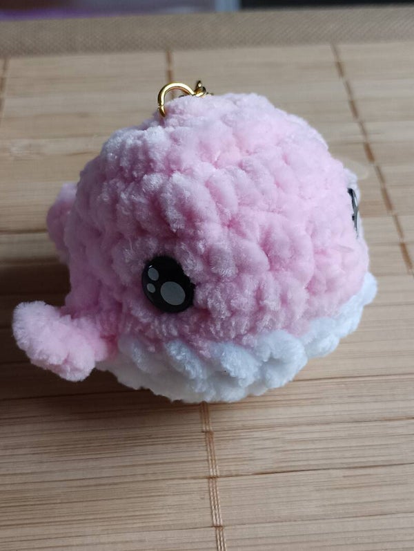 Porte clé Baleine rose