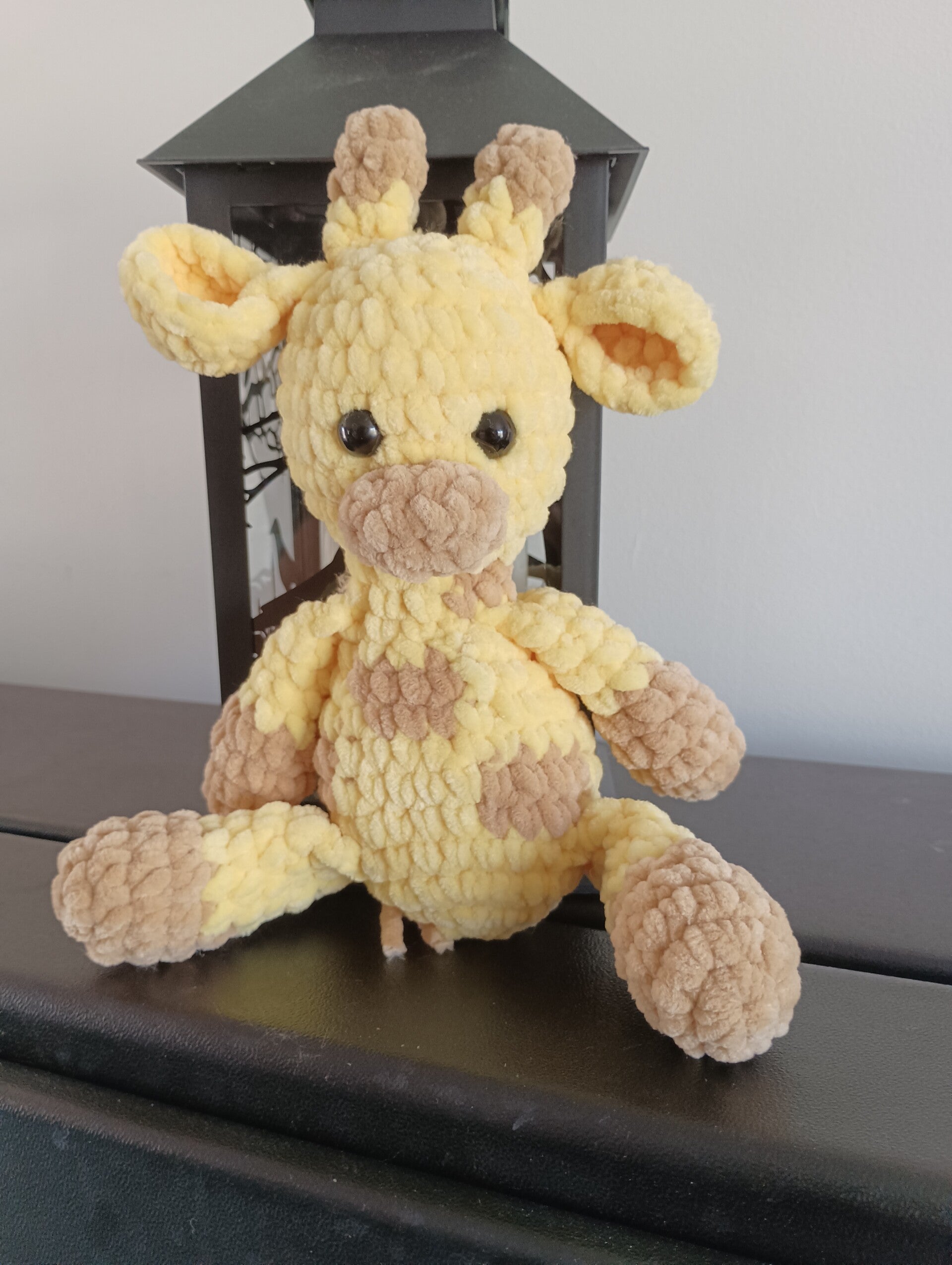 Girafe au crochet laine chenille