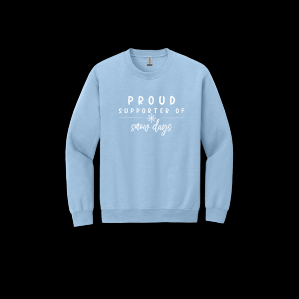 Proud Supporter of Snow Days Gildan Unisex Crewneck
