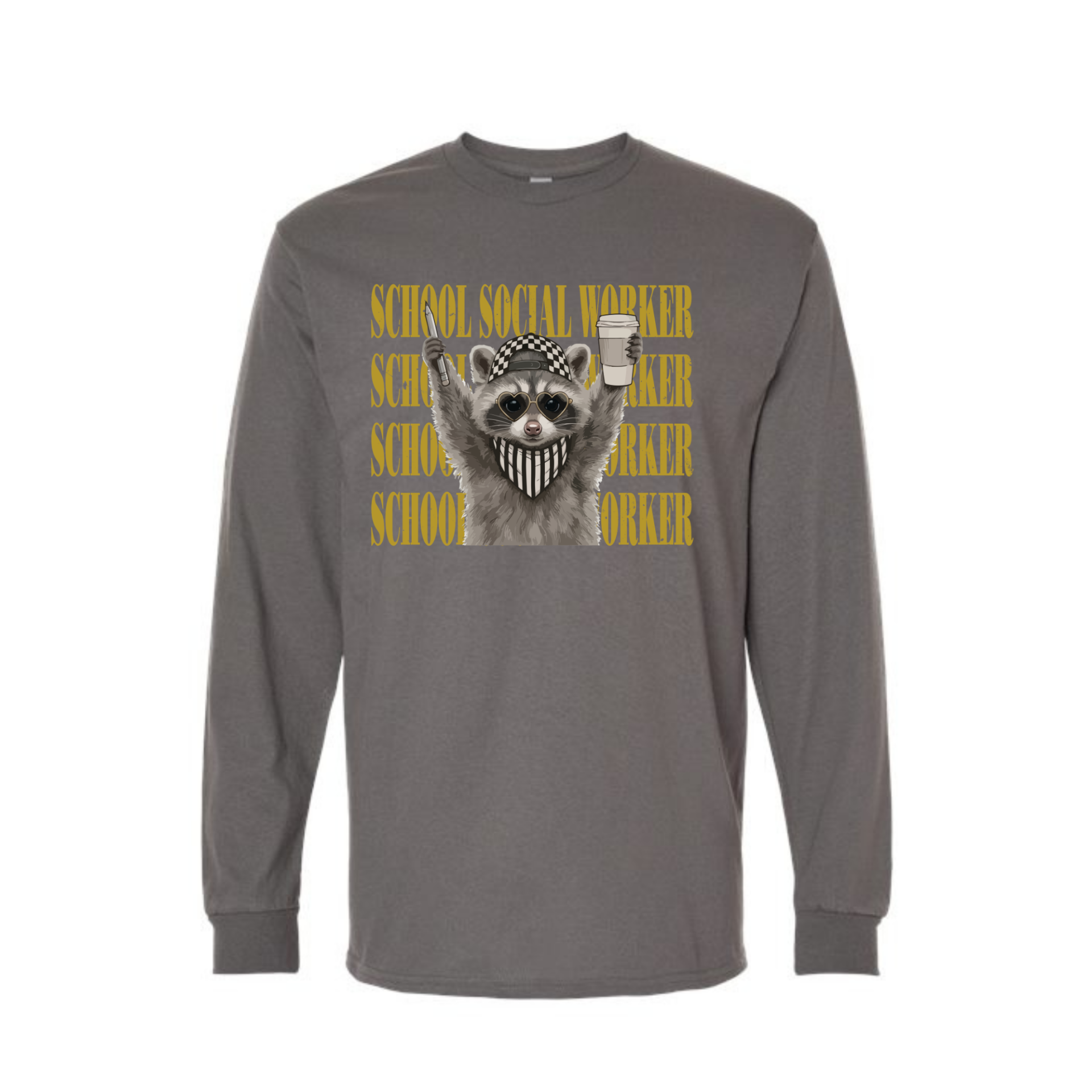 Gildan Longsleeve- Raccoon School Social Worker