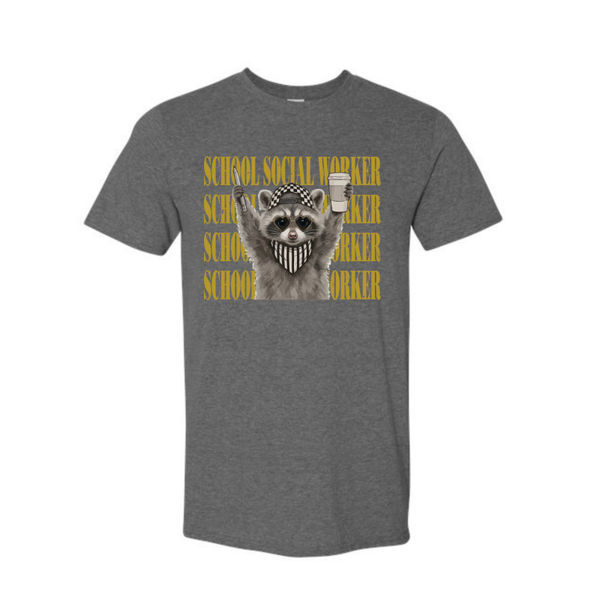 Gildan T-Shirt- Raccoon School Social Worker