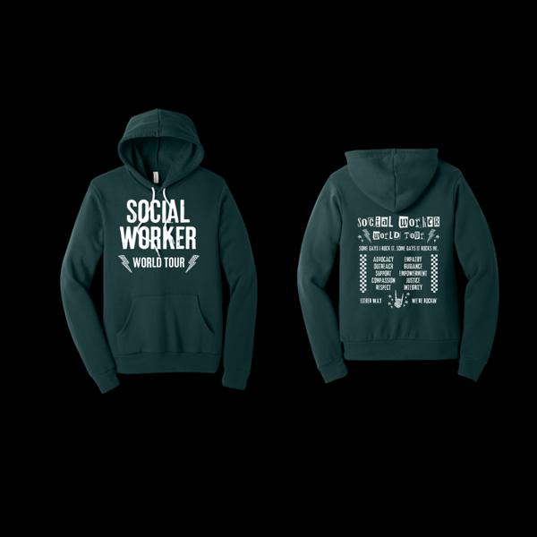 School Social Worker World Tour Bella Canvas Hoodie
