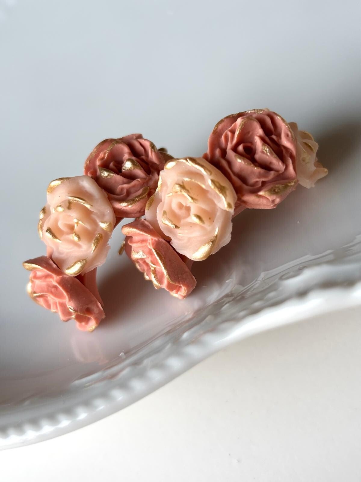 Bloemen Hoop oorsteker Rose