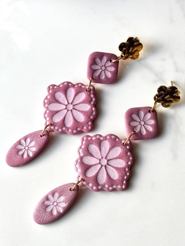 Oorbel Pink Daisy