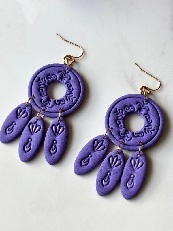 Oorbel Purple Rituals