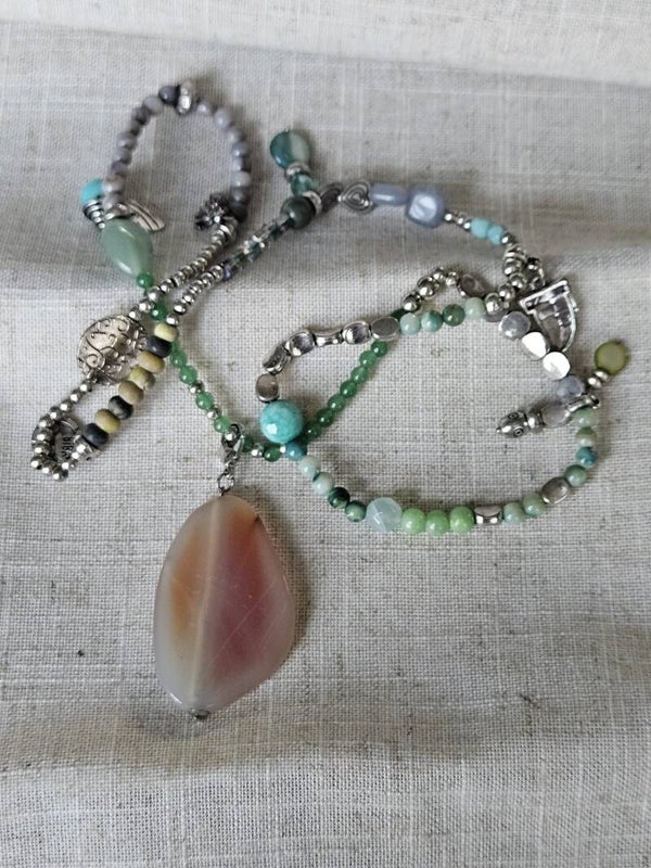 Biba lange bedelketting groen