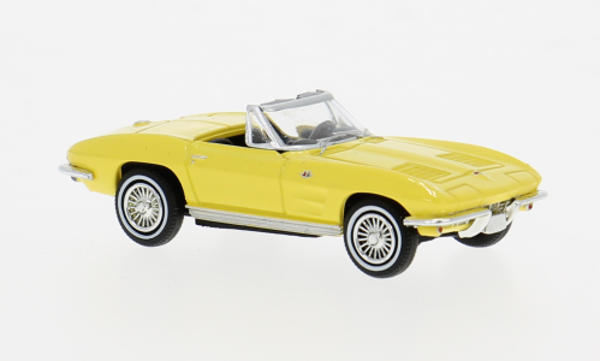 Brekina Chevrolet Corvette C2 Cabrio 1962 – Lichtgeel – 1:87 – 18030
