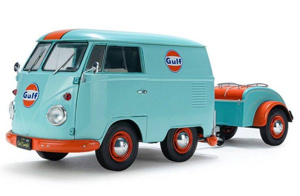 Solido VW T1 Kool Kombi + Aanhanger – Gulf ’24 – 1:18 – 1810908