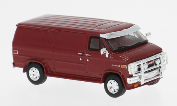 Brekina GMC Vandura 1983 – Donkerrood – 1:87 – 18259