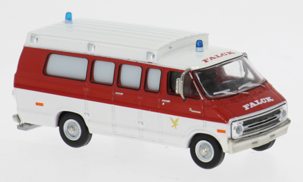 Brekina Dodge B 200 Ambulance Falck 1975 – 1:87 – 18302