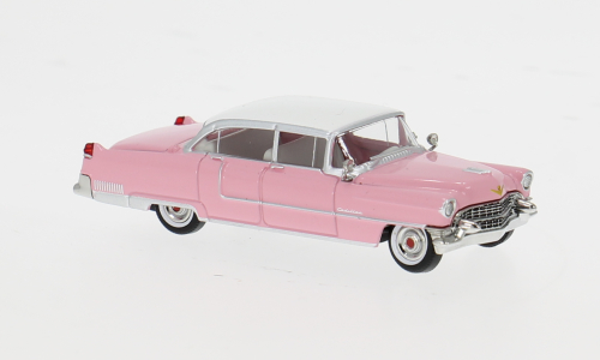 Brekina Cadillac Fleetwood 1955 Pink/Weiss – 1:87 HO – 18350