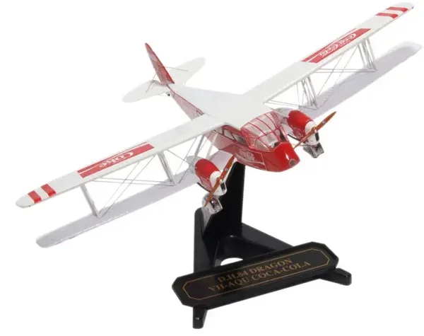 Oxford Diecast DH84 Dragon VH-AQU Coca Cola 1:72 Model Aircraft 72DG002CC