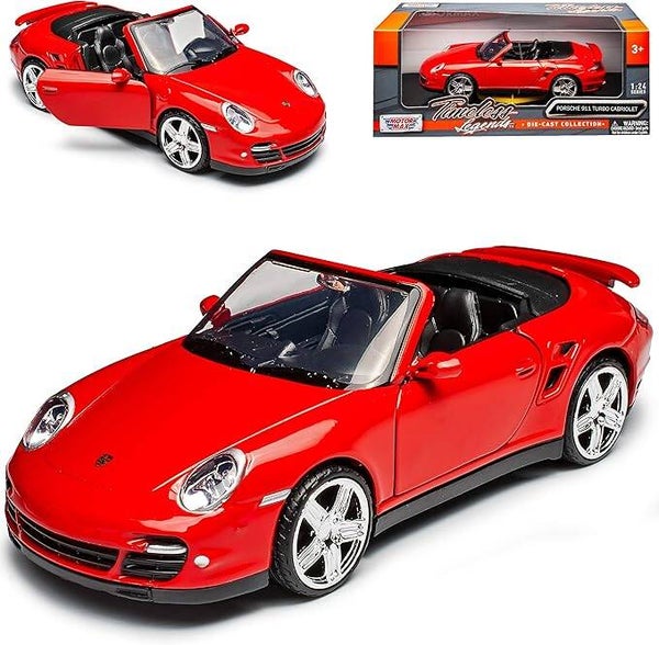MOTORMAX Porsche 911 TURBO CABRIOLET 1:24 73348R
