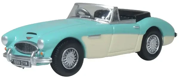 Oxford Diecast Austin Healey 3000 Florida Green/Ivory White 1:76 76AH3007