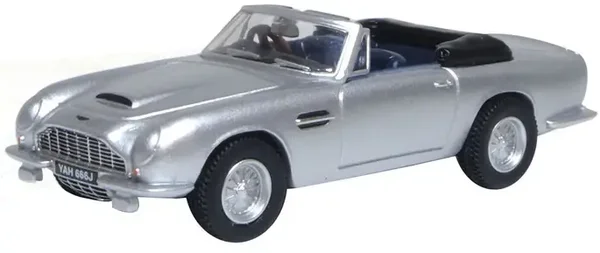 Oxford Diecast Aston Martin DB6 MkII Volante Silver Birch 1:76 76DB6002