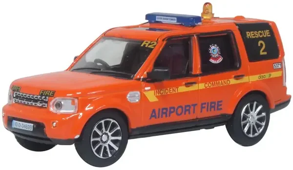 Oxford Diecast Land Rover Discovery 4 Dublin Airport Fire Service 1:76 76DIS007