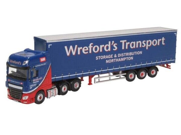 Oxford Diecast Daf XF Euro 6 Curtainside Wrefords 1:76 76DXF002