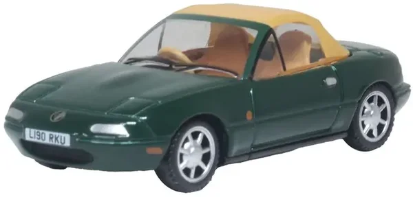 Oxford Diecast Mazda MX5 MK1 (Soft Top) British Racing Green 1:76 76MAZ002