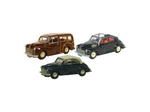 OXFORD TRIPLE Morris MINOR 3 CAR SET 1:76 76SET07B