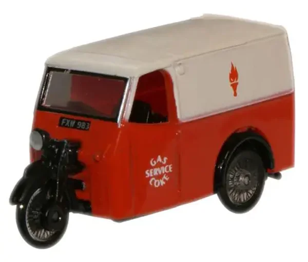 Oxford Diecast Gas and Coke Service Tricycle Van - 1:76  76TV004